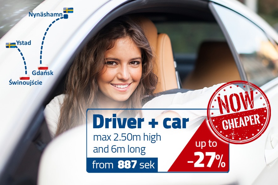 Driver + car from 1420 SEK | Gdańsk - Nynäshamn